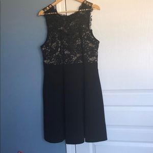 Macy’s Trixxi black lace stretch dress 1X